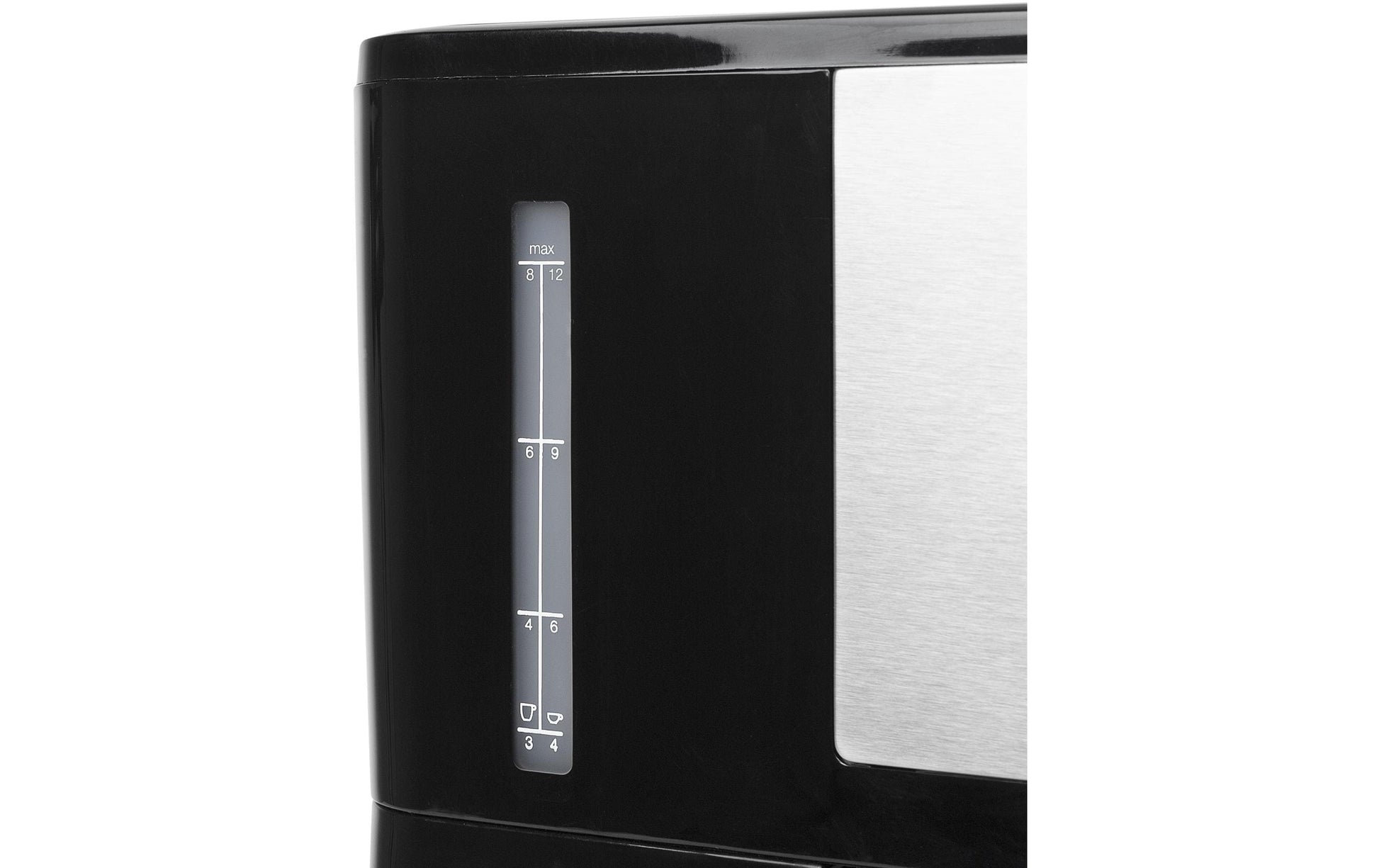 Princess Filterkaffeemaschine – 12 Tassen, 1,3 l, Permanentfilter, Schwarz/Edelstahl