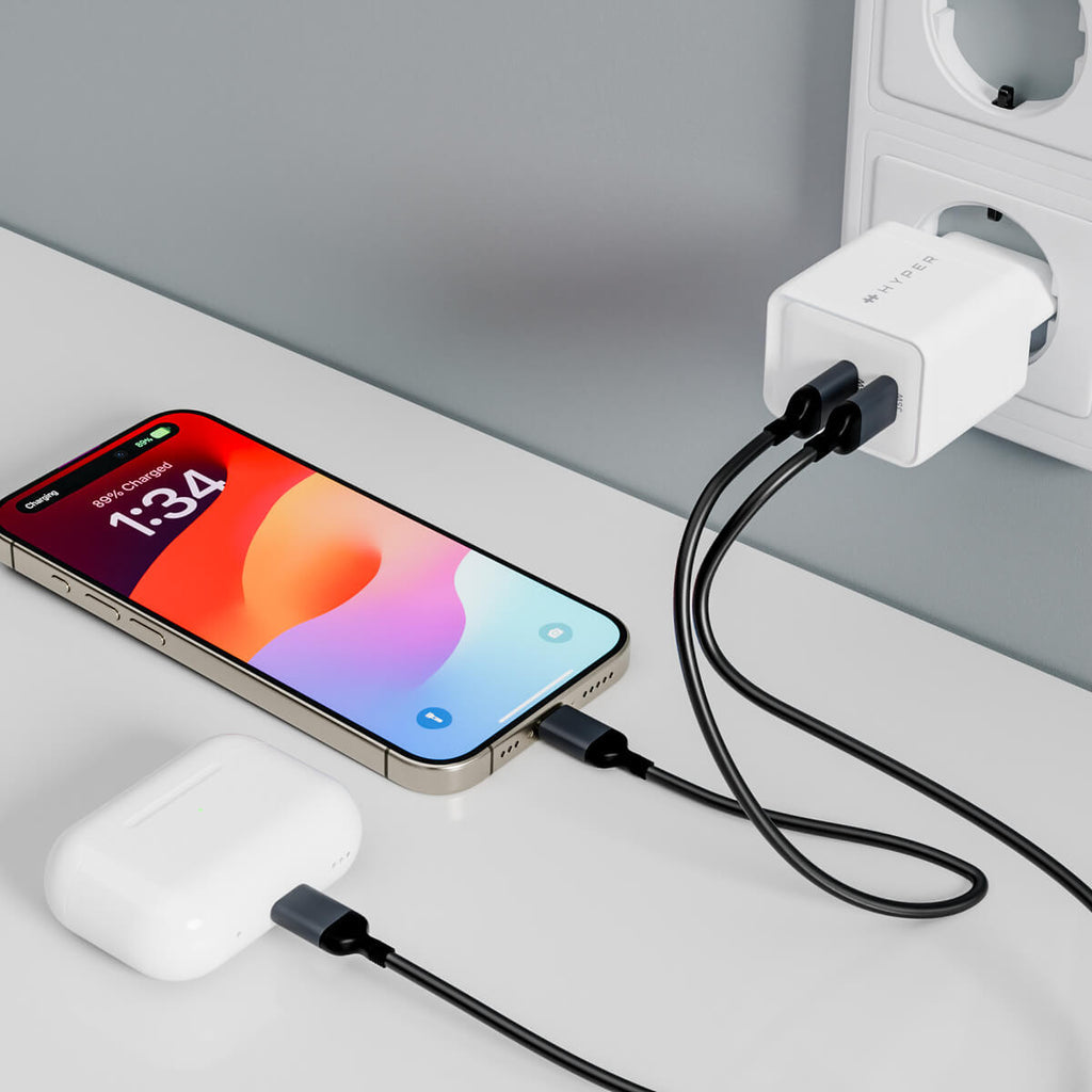 HYPER HJG35EU USB-Wandladegerät 35 W – USB-C×2, PPS, GaN