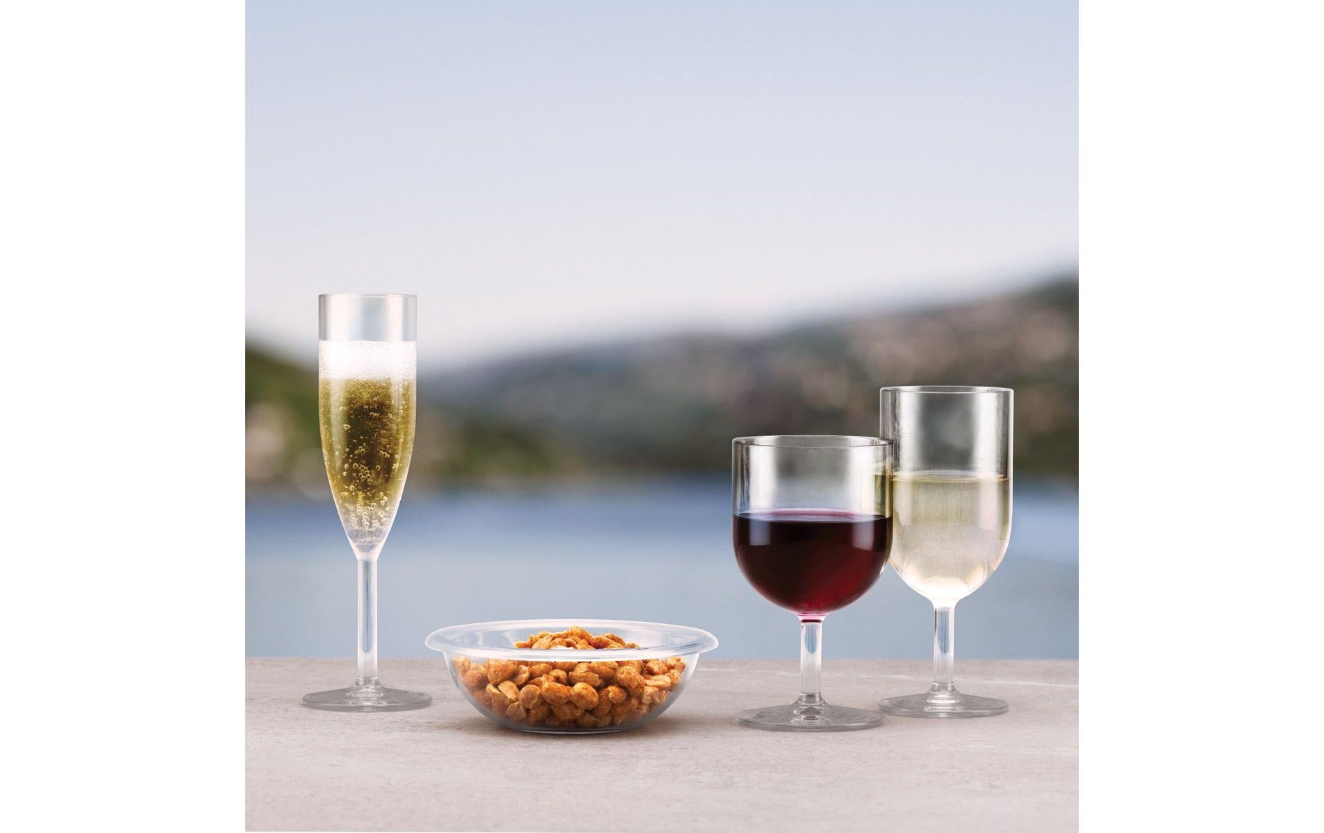 Bodum Weissweinglas – 6er Set, 270 ml, Ø 6,7 cm, H 16,2 cm, Kunststoff, Transparent, spülmaschinenfest