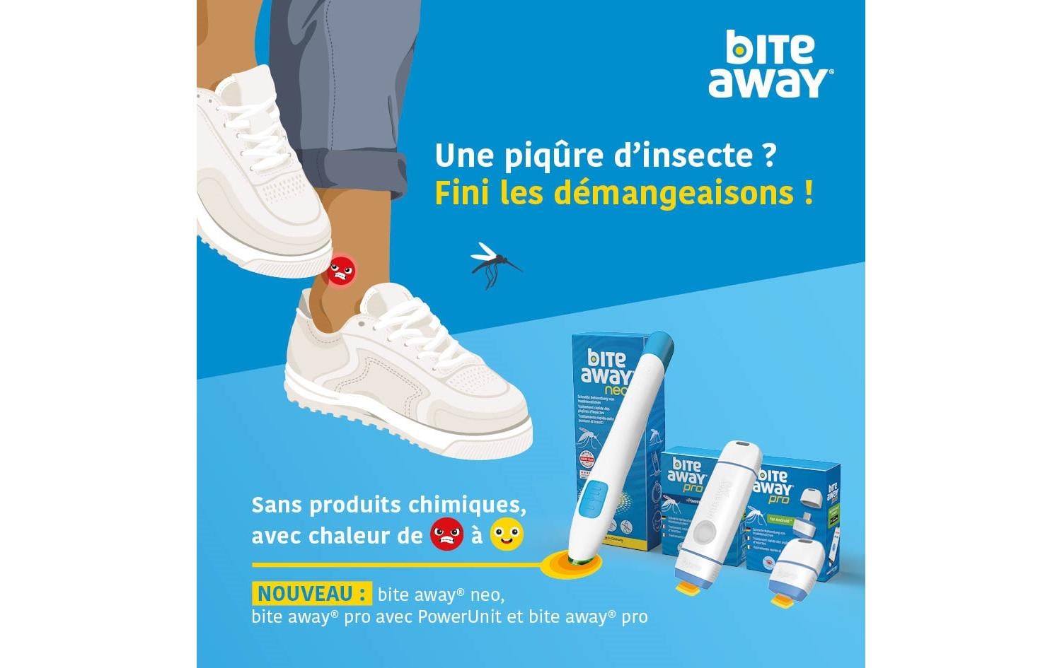 Bite away Insektenstich-Behandlungsgerät Pro mit PowerUnit – Weiss