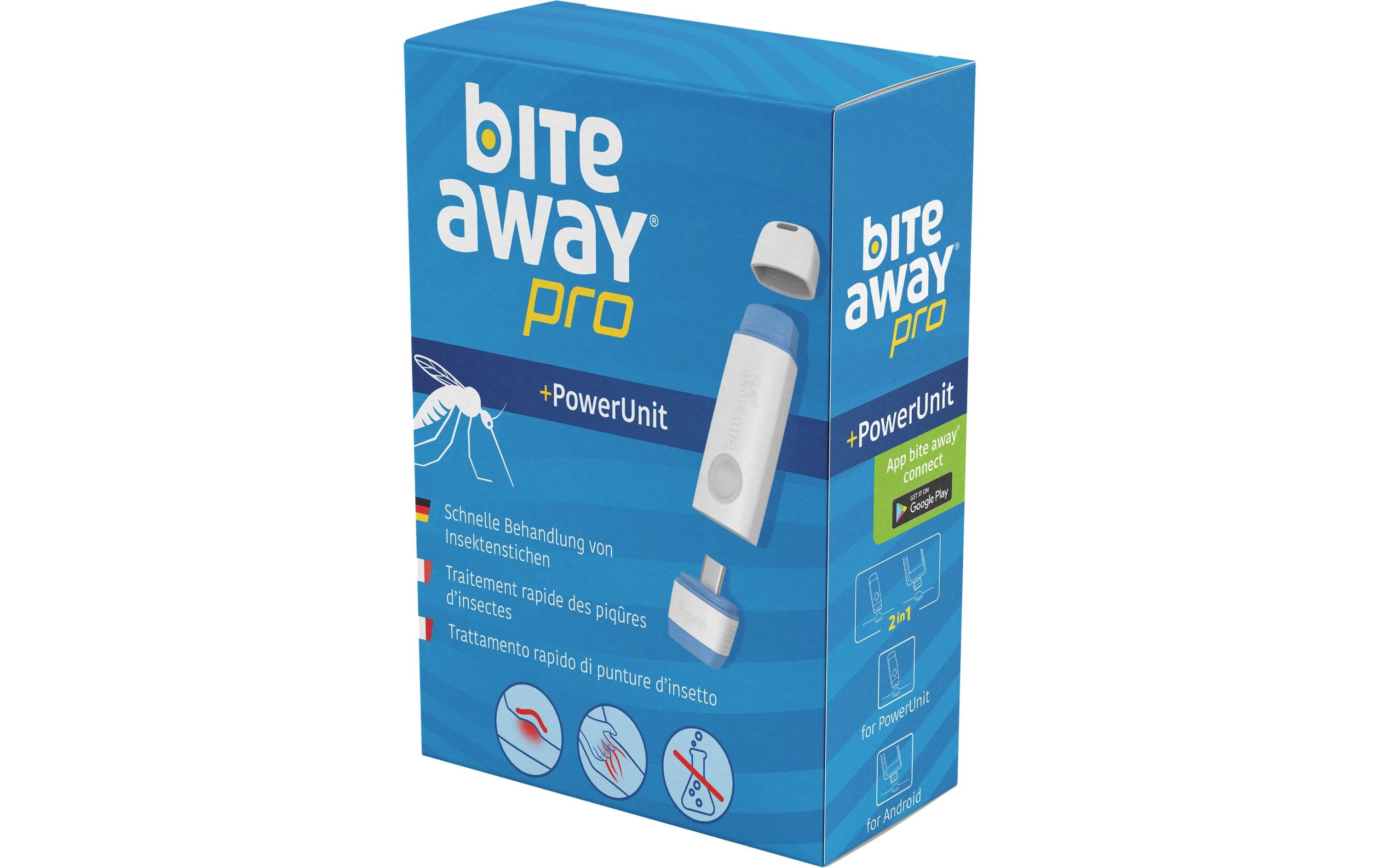 Bite away Insektenstich-Behandlungsgerät Pro mit PowerUnit – Weiss