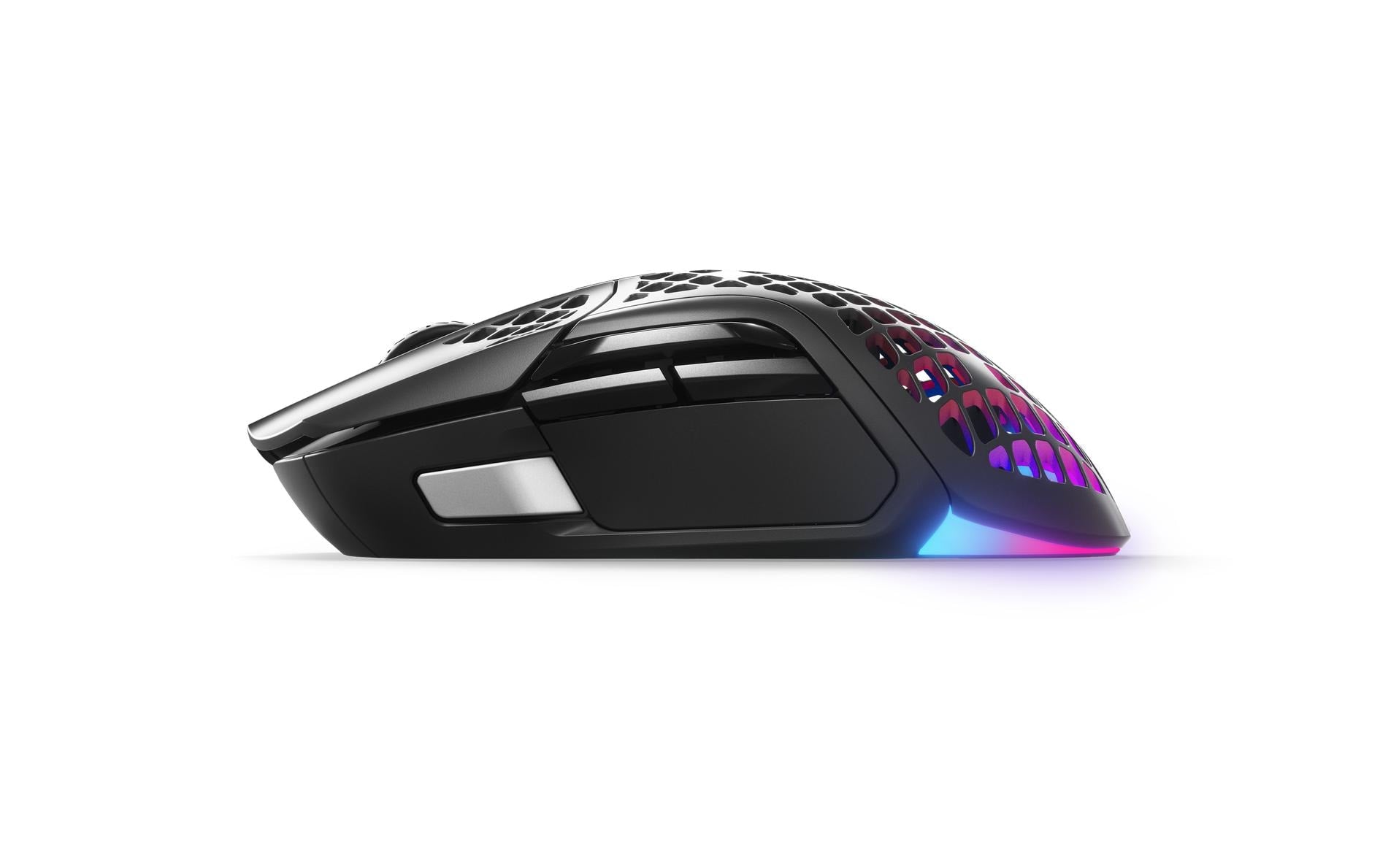 Steelseries Aerox 5 Gaming-Maus – kabellos, 1000 Hz, 9 Tasten, für Rechtshänder, RGB-Beleuchtung, schwarz