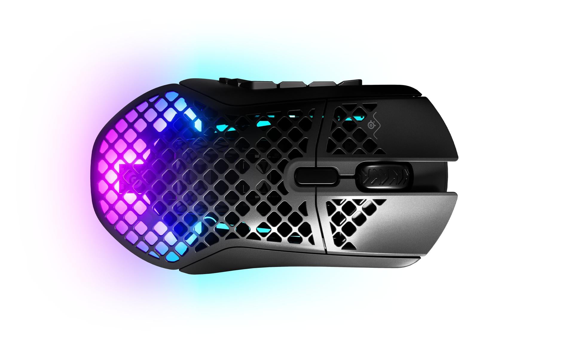 SteelSeries Aerox 9 Gaming-Maus – kabellos, 1000 Hz, 18 Tasten, für Rechtshänder, RGB-Beleuchtung, schwarz