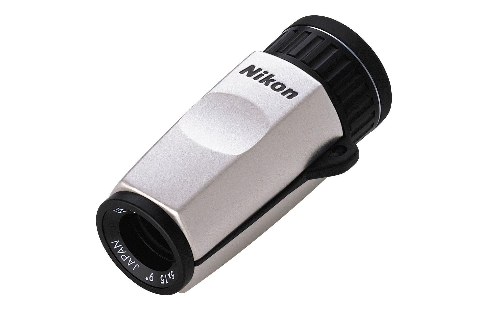 Nikon 5X15 HG Monokular Fernglas – 15 mm Objektiv, Naheinstellgrenze 0,6 m, Schwarz