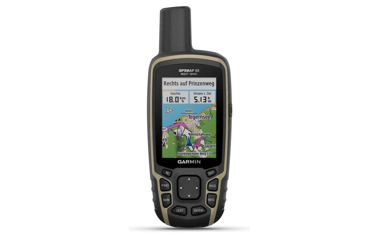Garmin GPS-Gerät GPSMAP 65 – 61 × 36 × 160 mm, Schwarz, 217 g