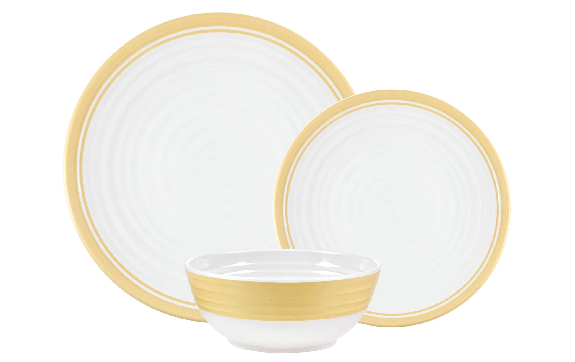 KOOR Geschirrset – 16-teiliges Set, Ø 26,5 cm (Speiseteller), Melamin, spülmaschinenfest