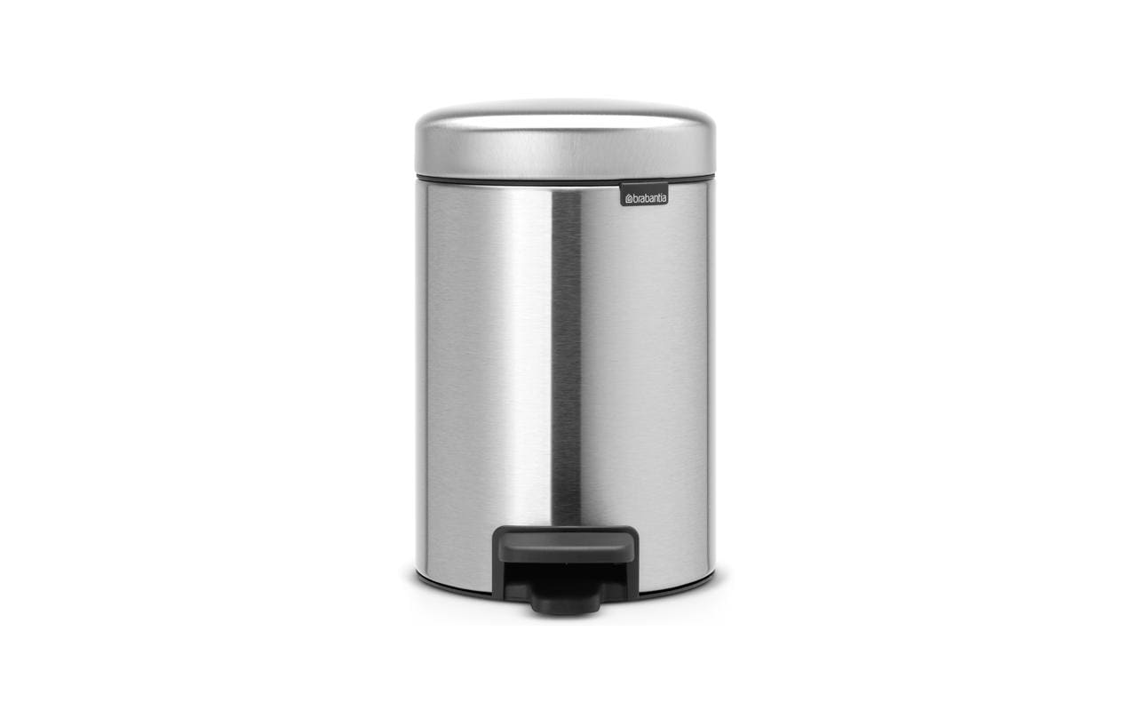 Brabantia NewIcon Treteimer – 3 l – Edelstahl, rund – Soft-Close, Anti-Rutsch-Basis