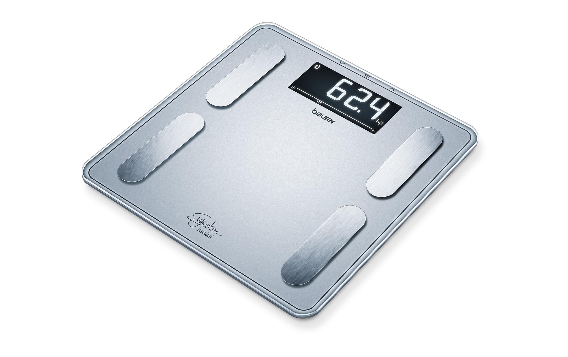 Beurer Digitale Personenwaage BF405 – Fettanteil – 200 kg – Silber
