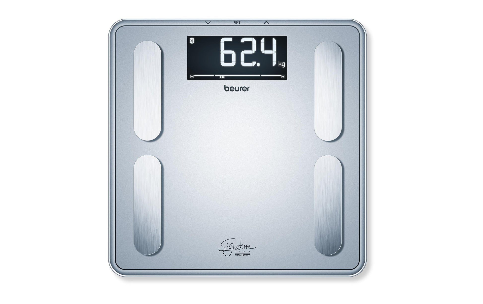 Beurer Digitale Personenwaage BF405 – Fettanteil – 200 kg – Silber
