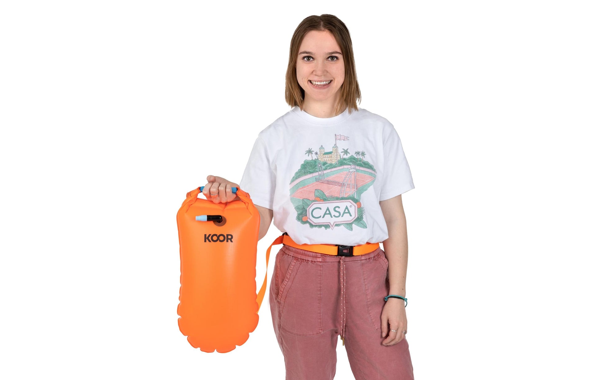 KOOR Schwimmboje – wasserfest – 15 l – orange – PVC