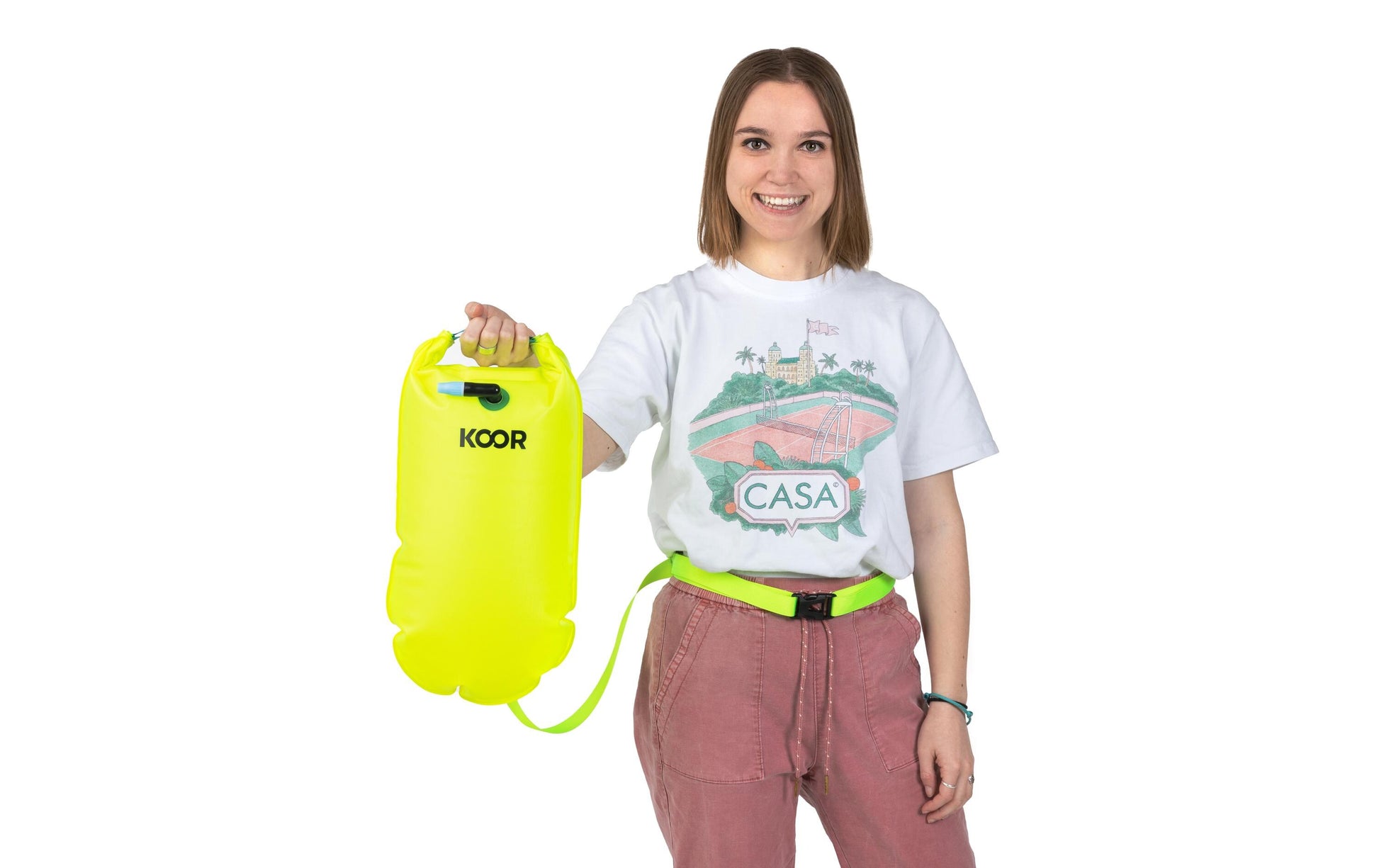 KOOR Schwimmboje – wasserfest – 15 l, Ø 280 mm, H 610 mm – gelb – PVC