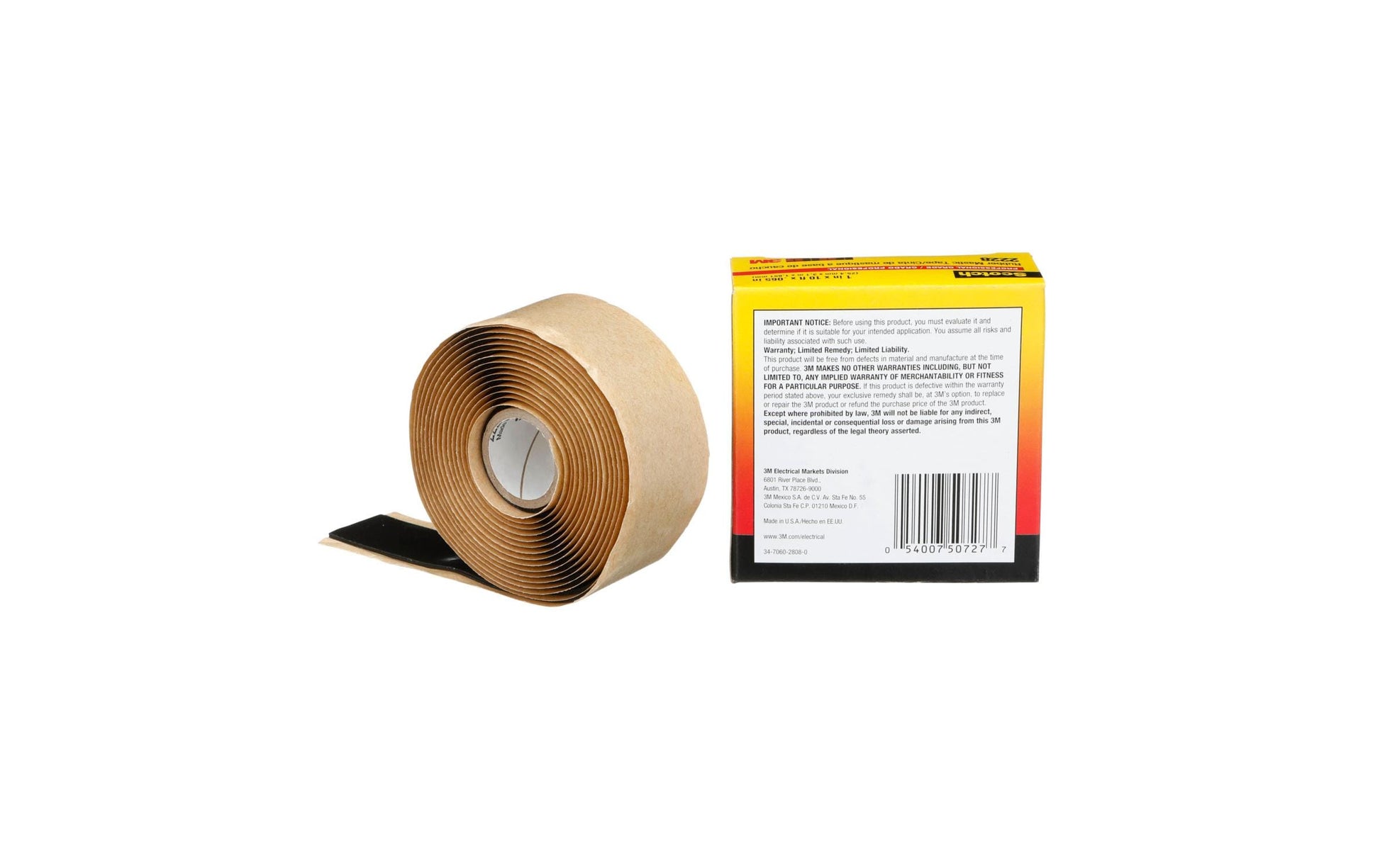 Scotch Isolierband, 25 mm × 3 m, Buthyl-Kautschuk – Schwarz