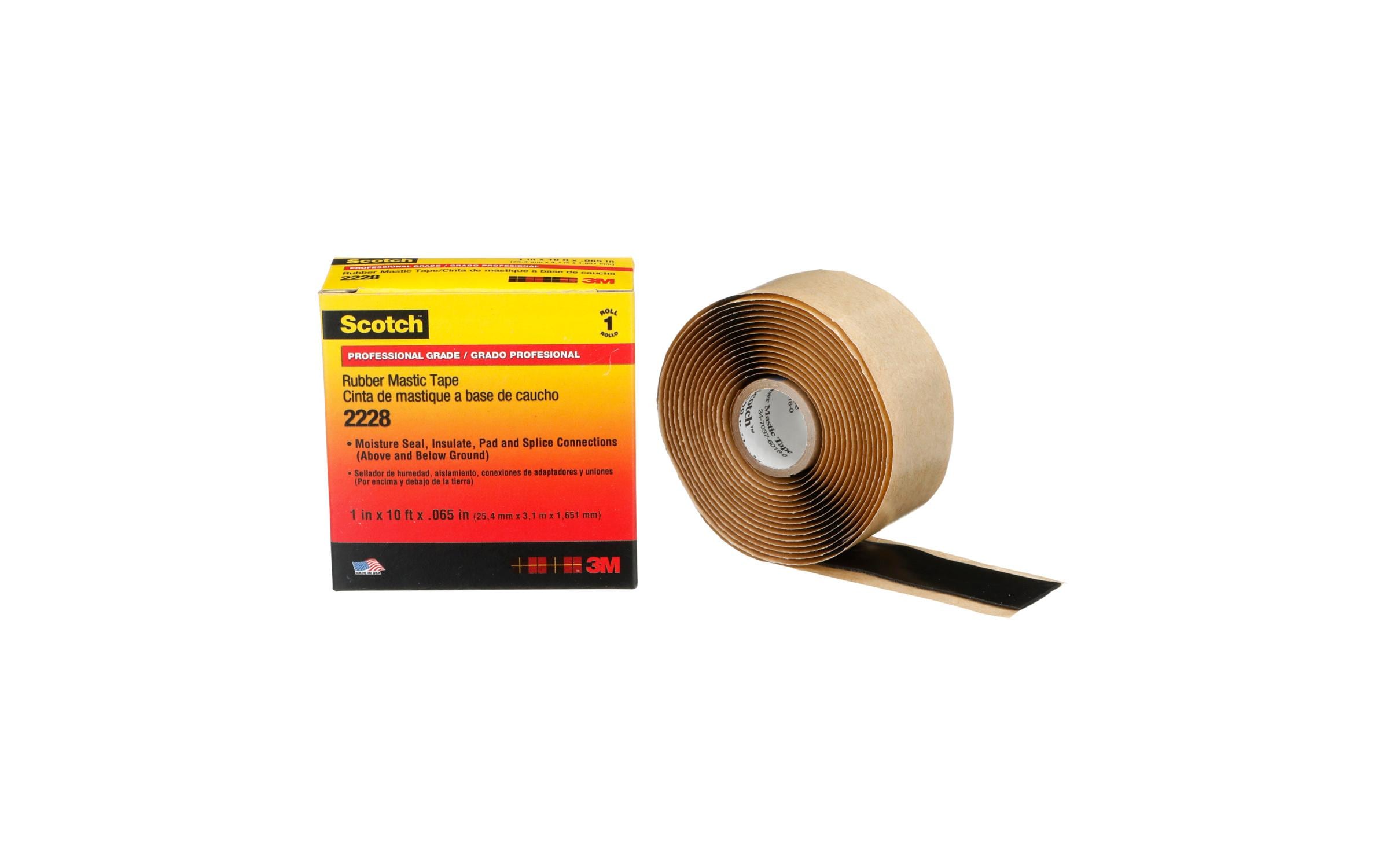 Scotch Isolierband, 25 mm × 3 m, Buthyl-Kautschuk – Schwarz