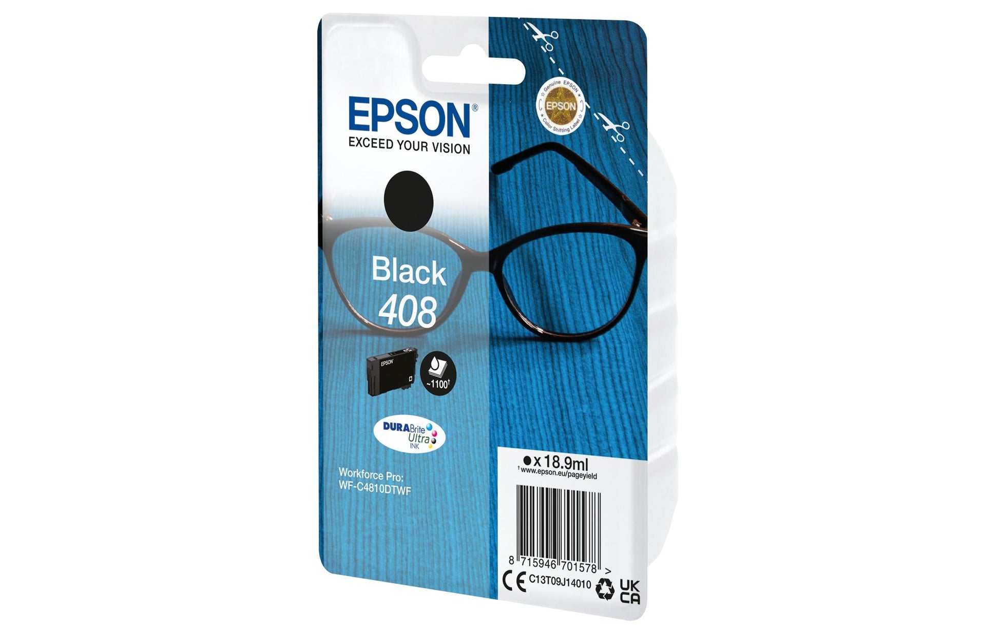 Epson Tintenpatrone 408, Schwarz, 18,9 ml
