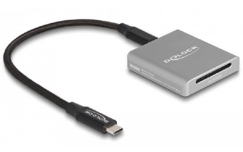 DeLOCK Kartenleser – SD Express (SD 7.1) – USB Typ-C, Grau