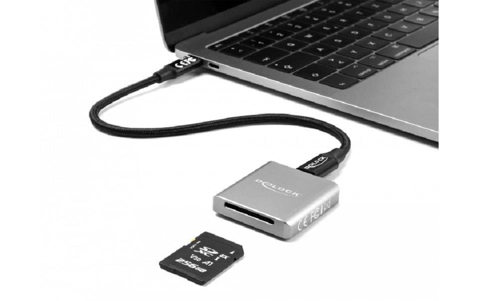 DeLOCK Kartenleser – SD Express (SD 7.1) – USB Typ-C, Grau