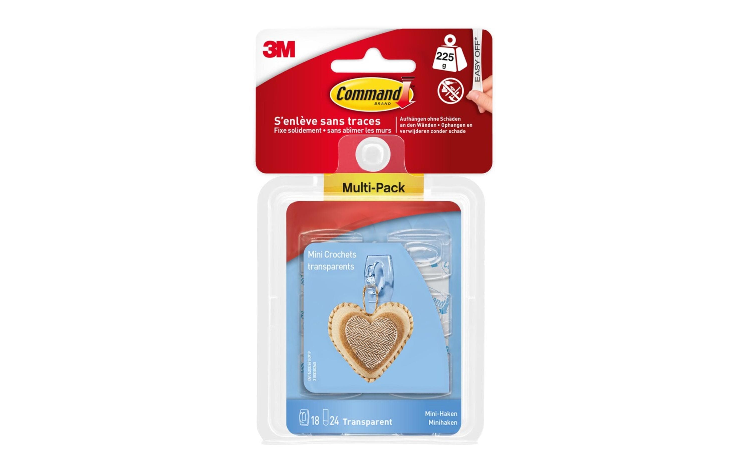 Command 3M Command Mini Haken – transparent – 0,225 kg