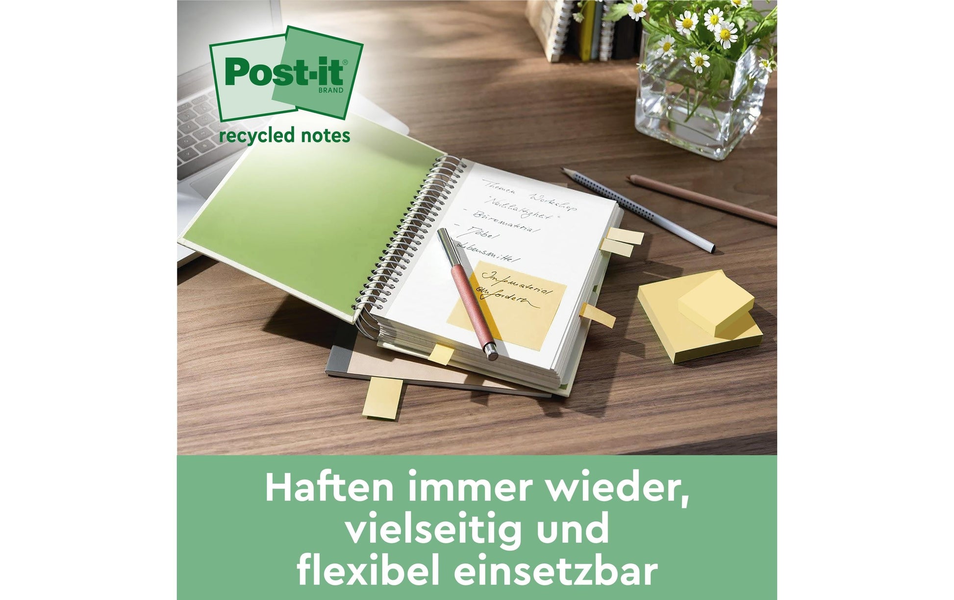 Post-it Haftnotizen Super Sticky – 47,6×47,6 mm – Gelb, 12×70 Blatt, PEFC