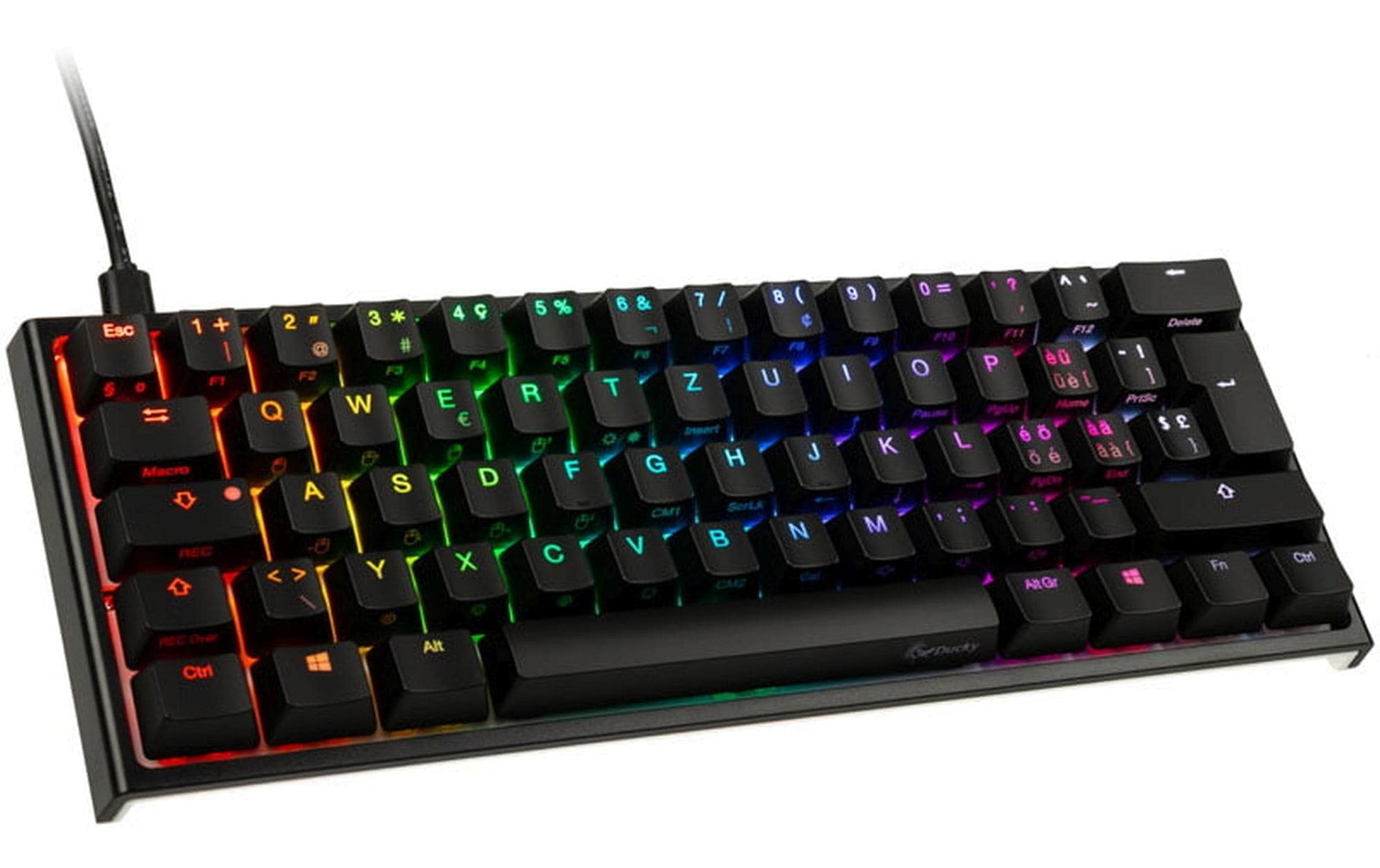 Ducky ONE 2 Mini – Mini Tastatur – Mechanisch, RGB – USB-A – QWERTZ (CH) – Schwarz