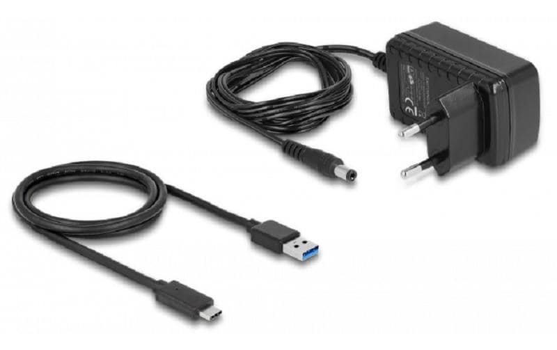 DeLOCK USB-C auf SATA Adapter, USB 3.2 Gen 1, SATA 6 Gb/s, Modell 64188, für Windows/Mac/Linux