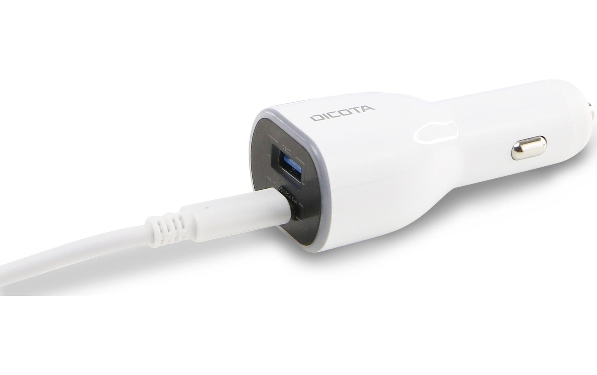 DICOTA Autoladegerät – 100 W, 1× USB-A, Schnellladefunktion, 1,2 m Kabel