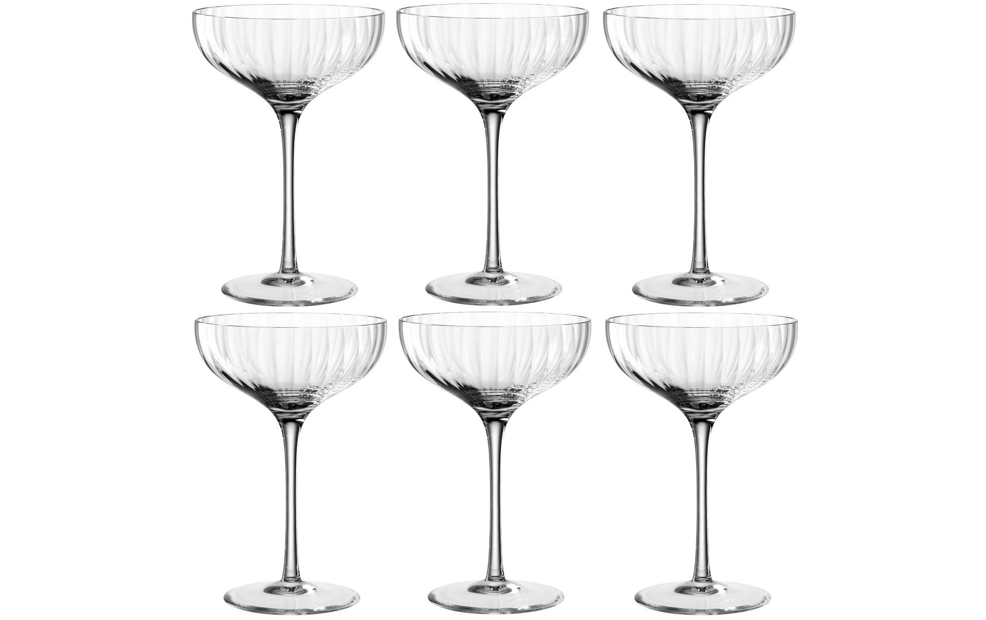 Leonardo Poesia Champagnerschale – 0,26 l, Kristallglas, klar, spülmaschinenfest, 6 Stück