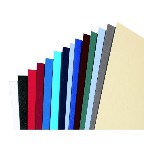 GBC LeatherGrain & HiClear Umschlagdeckel – A4 – 250 g/m², Lederstruktur, Karton, Weiss – 50 Stk.