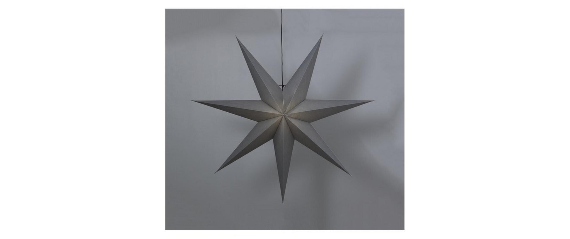 Star Trading Leichte Dekorationsfigur – 140 × 140 × 25 cm – Papier, Grau