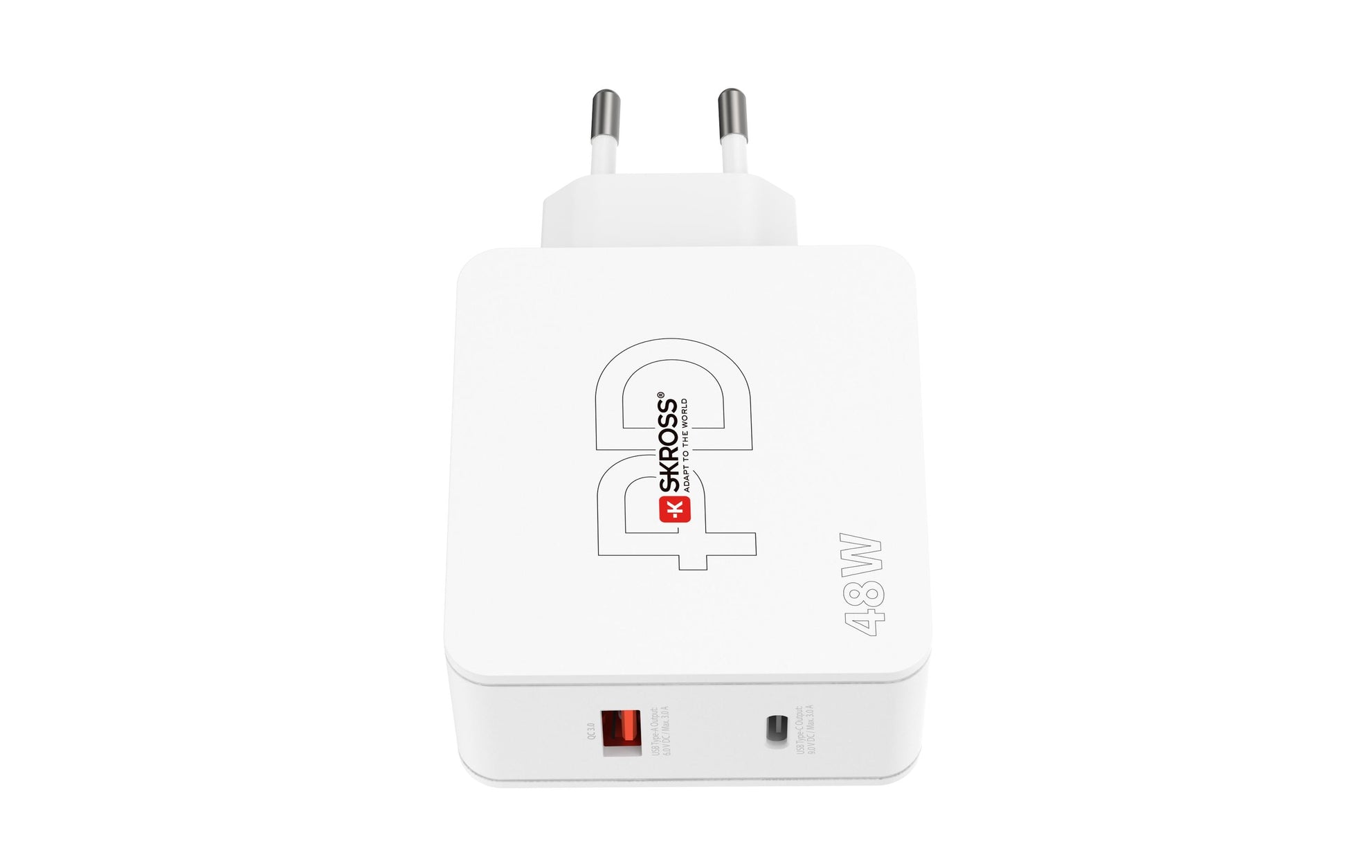 SKROSS Multipower 2 Pro+ Netzteil (EU) – 1× USB-C + 1× USB-A, PD