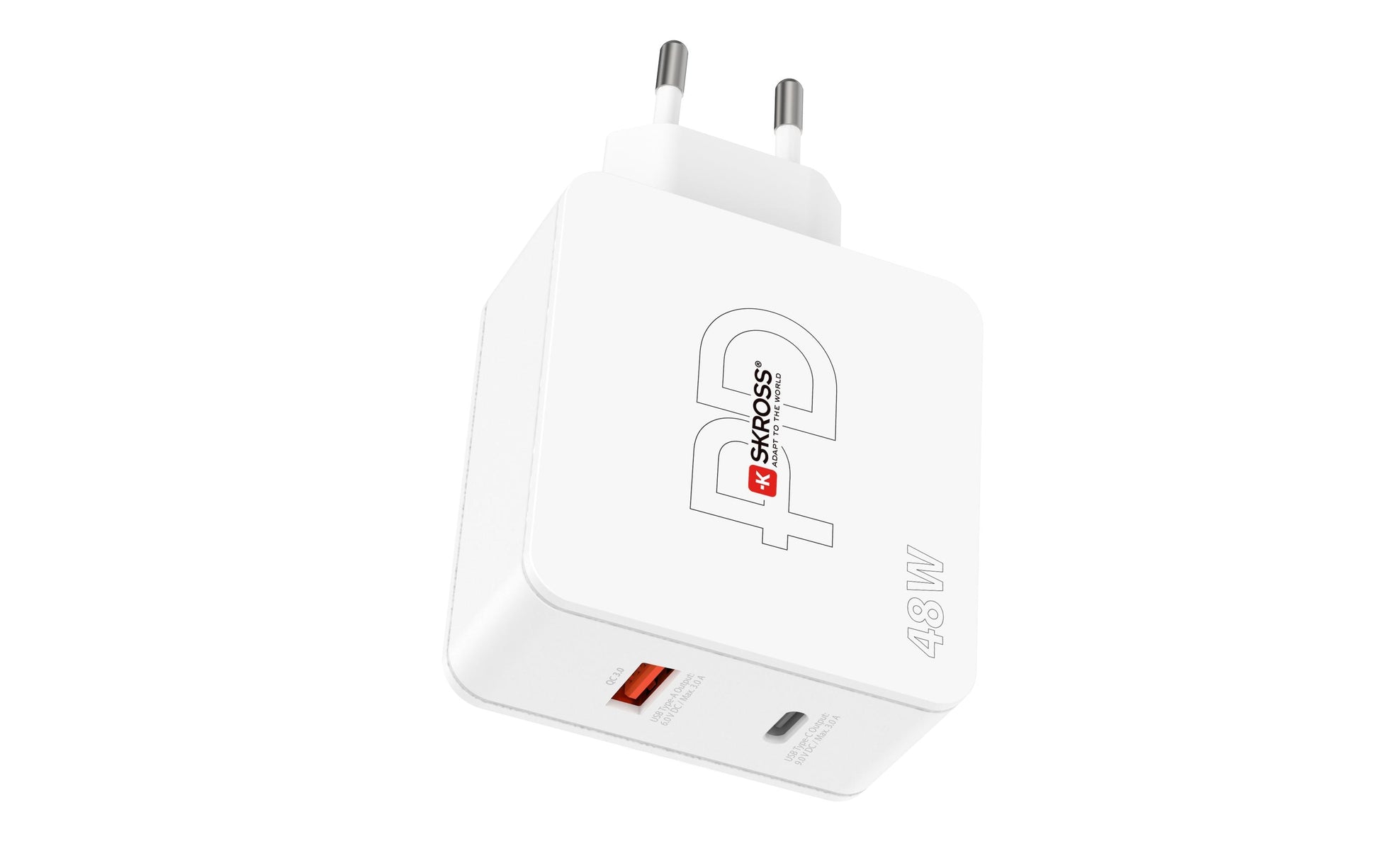 SKROSS Multipower 2 Pro+ Netzteil (EU) – 1× USB-C + 1× USB-A, PD