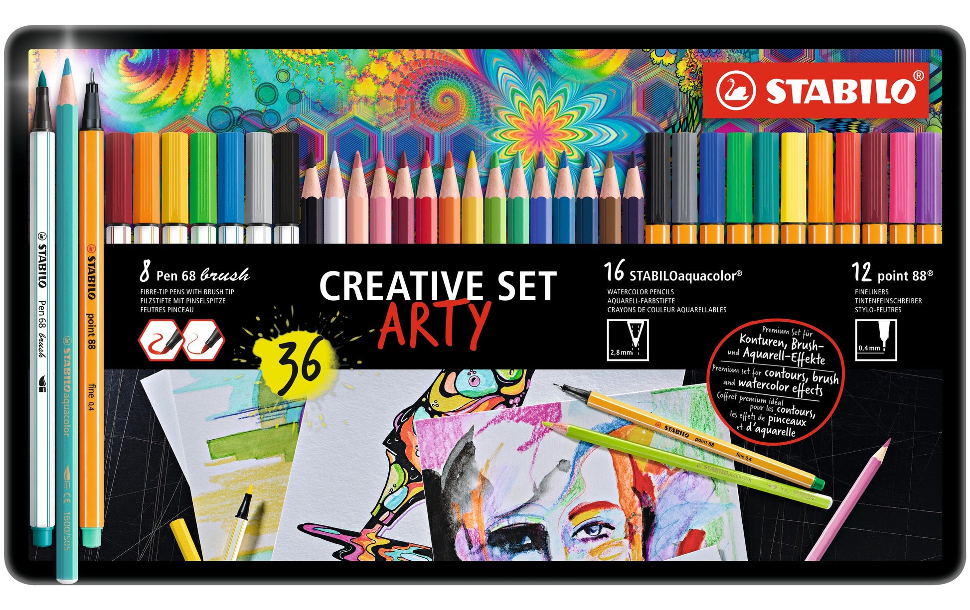 STABILO Malset Brushlettering – 36 Farben