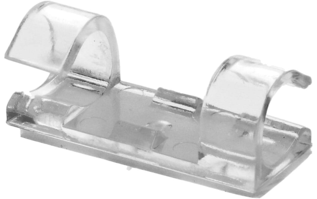 Max Hauri AG Max Hauri Kabelhalter, selbstklebend, Ø bis 10 mm, 14er-Pack – transparent