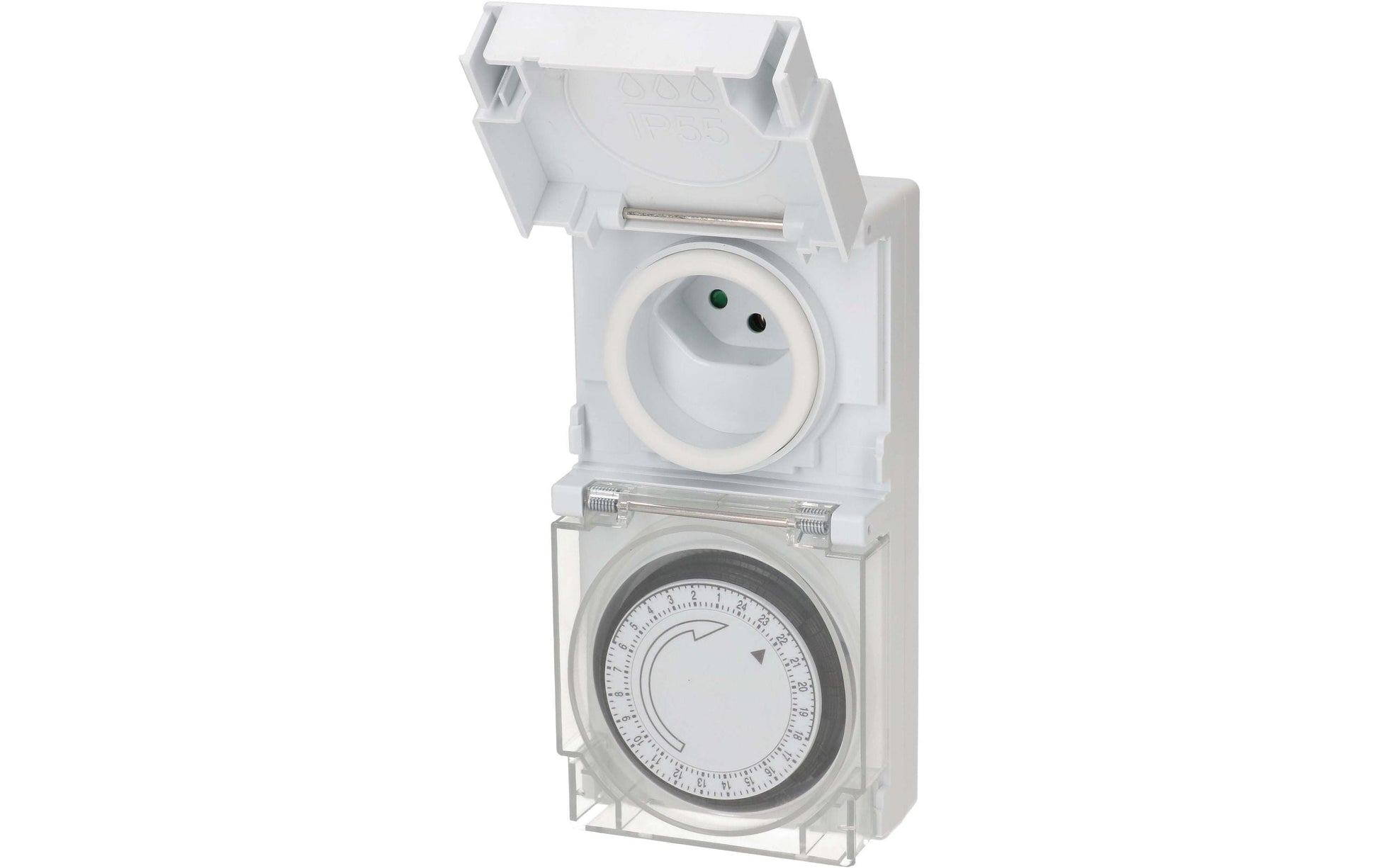 Max Hauri AG Max Hauri Zeitschaltuhr (DIN-Schiene) – mechanisch, 24 h, IP55 – 166222