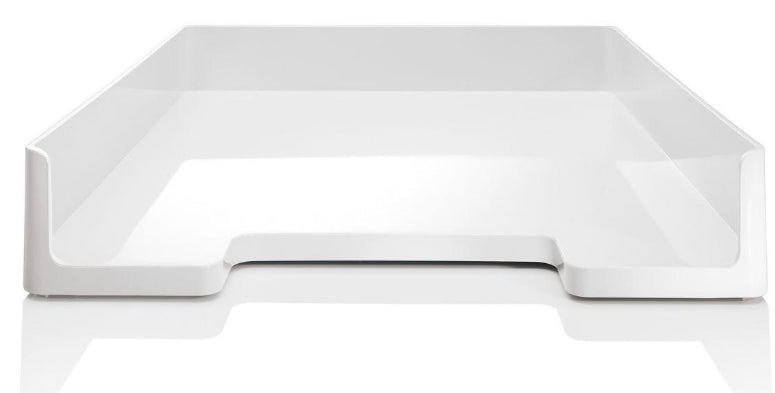 Sigel Briefkorb – mit Beschriftungsfeld, glänzend, weiss, B 268 × H 50 × T 333 mm, Serie Eyestyle
