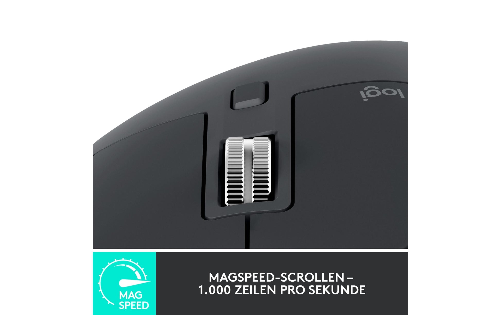 Logitech MX Master 3S Ergonomische Maus – kabellos, 7 Tasten, Easy-Switch, Batterieladeanzeige, Grau