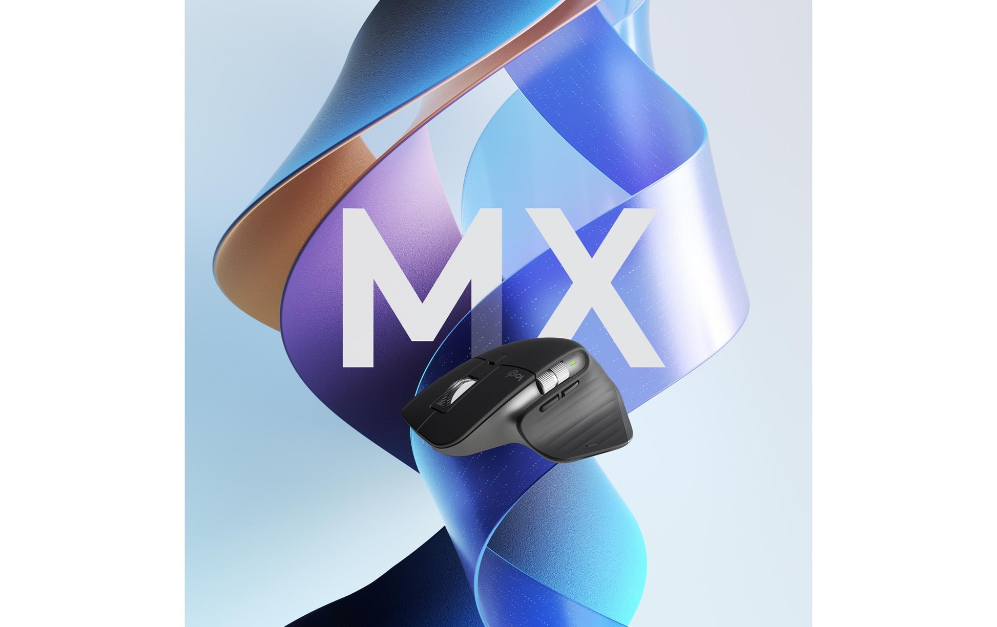 Logitech MX Master 3S Ergonomische Maus – kabellos, 7 Tasten, Easy-Switch, Batterieladeanzeige, Grau