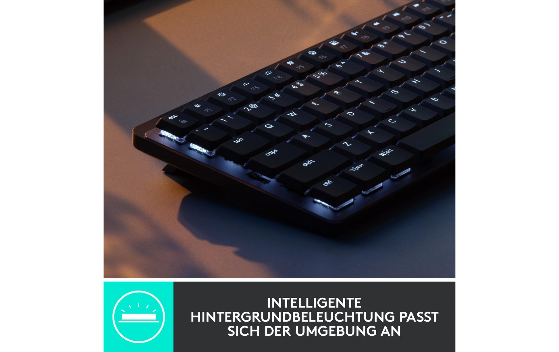 Logitech MX Mech Mini – Tastatur, kabellos (Bluetooth), CH-Layout (DE-CH), mechanisch, beleuchtet, Grau