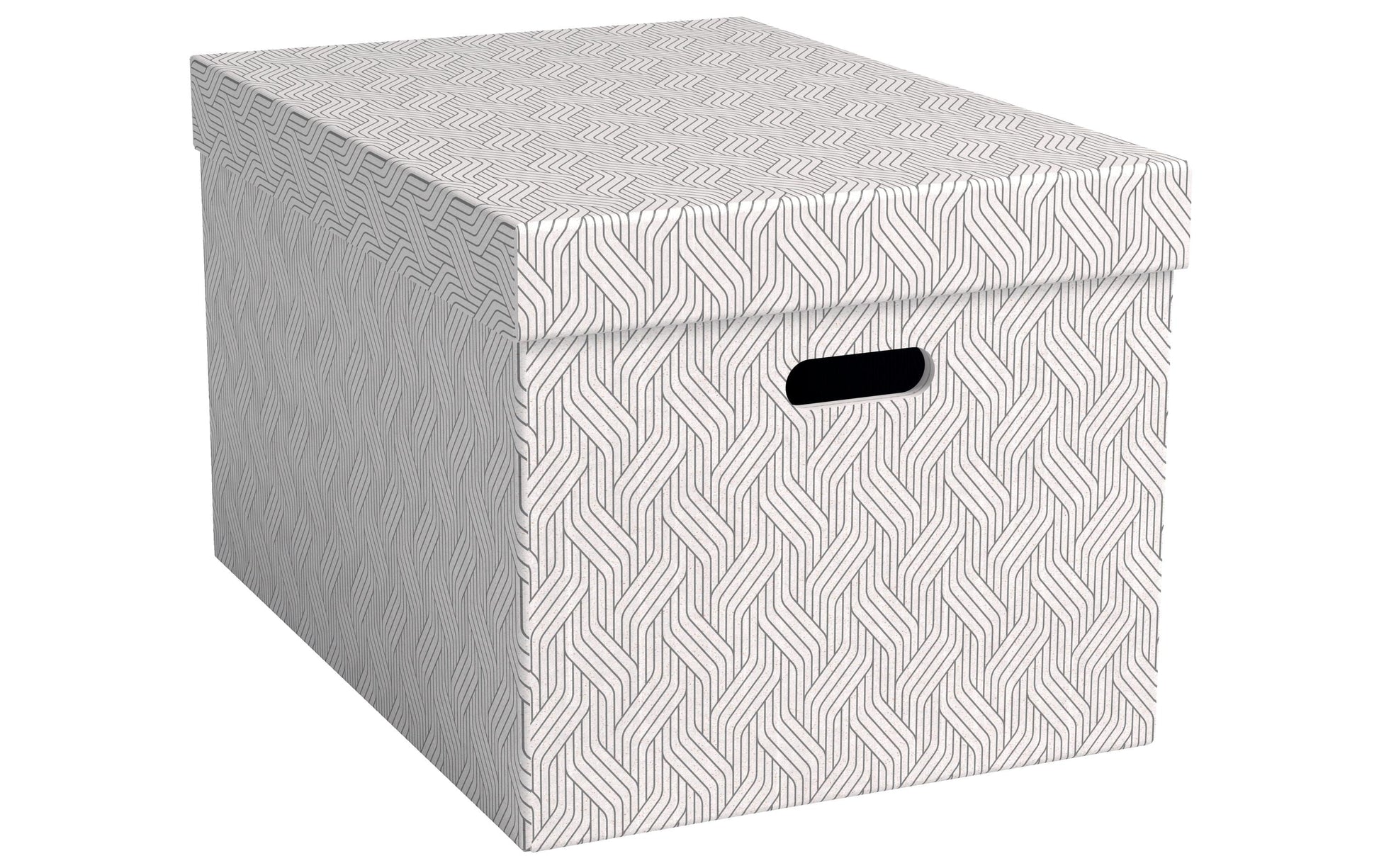 Leitz VON Aufbewahrungsbox 46 L – mit Deckel, 3 Stück, Weiss, Karton