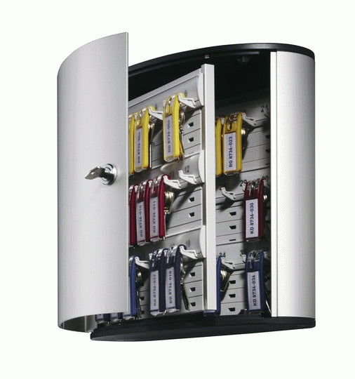 Durable Schlüsselkasten KEY BOX 36, für 36 Schlüssel, Aluminium, silber – Wandmontage