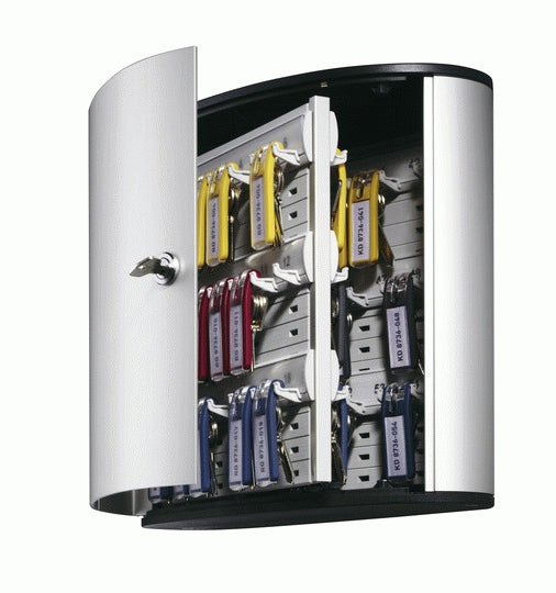 Durable Key Box 54 – Schlüsselkasten für 54 Schlüssel, Aluminium, Silber, 302 × 118 × 280 mm