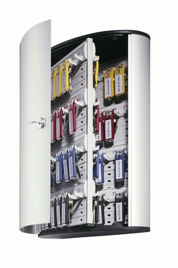 Durable Schlüsselkasten KEY BOX 72, für 72 Schlüssel, Aluminium, silber – B 302 × H 400 × T 118 mm
