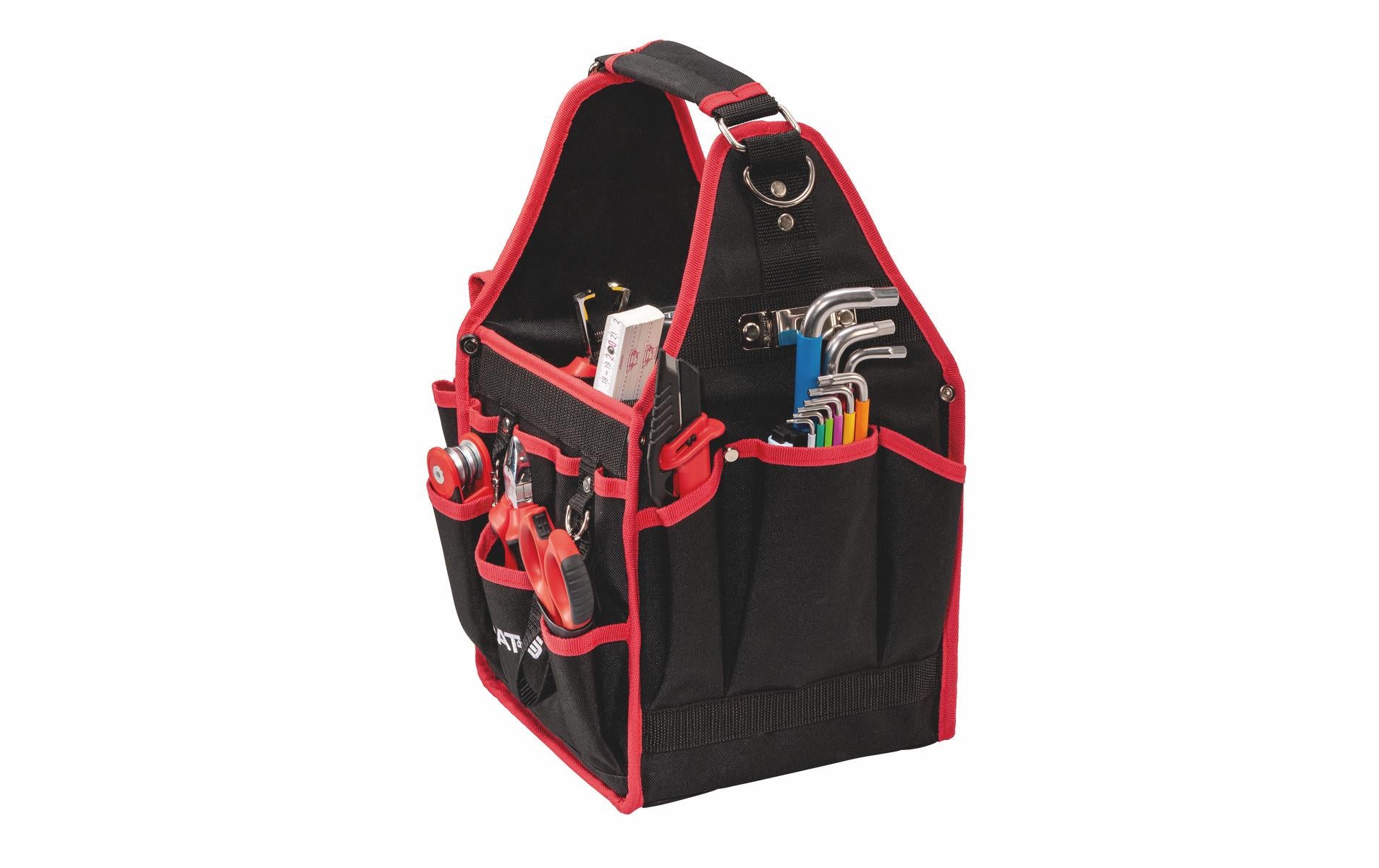 Parat Werkzeugtasche BASIC S, 215 × 235 × 400 mm, Kunststoff (Nylon), schwarz/rot