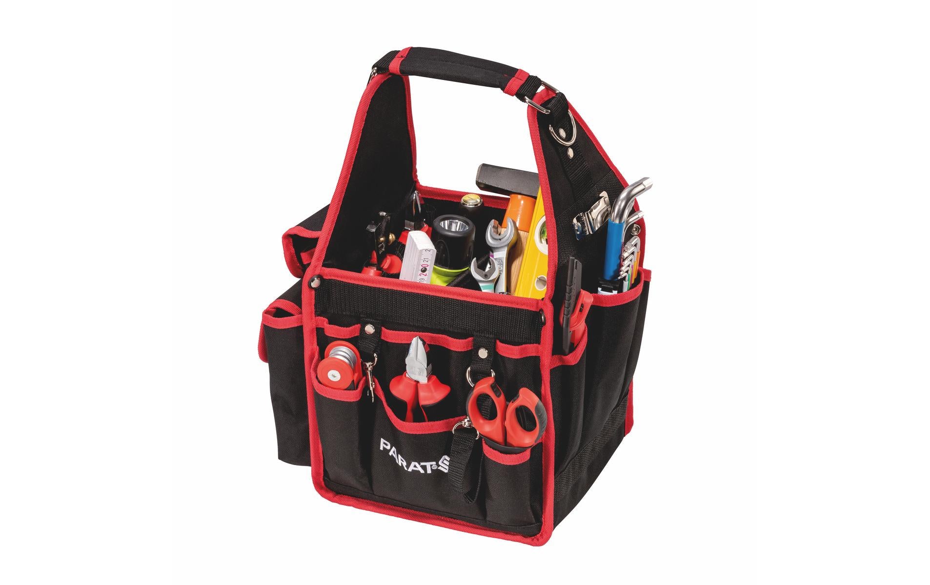 Parat Werkzeugtasche BASIC S, 215 × 235 × 400 mm, Kunststoff (Nylon), schwarz/rot