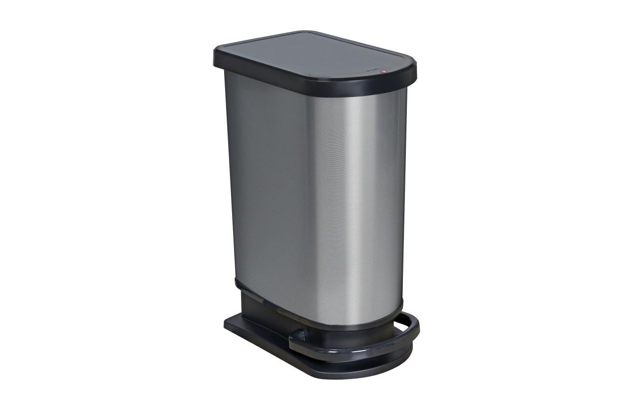 Rotho Abfallcontainer – 50 l – mit Deckel – Edelstahl – B × H × T 440 × 670 × 290 mm – BPA-frei