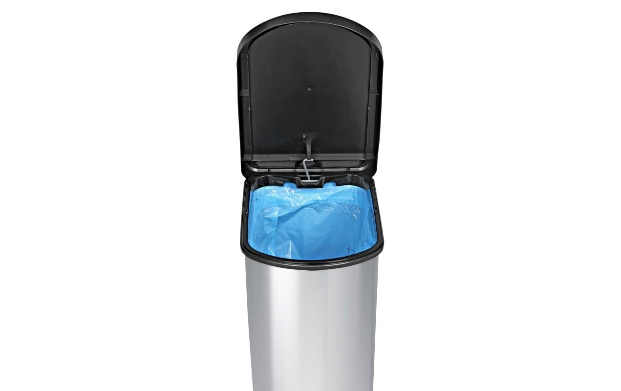 Rotho Abfallcontainer – 50 l – mit Deckel – Edelstahl – B × H × T 440 × 670 × 290 mm – BPA-frei