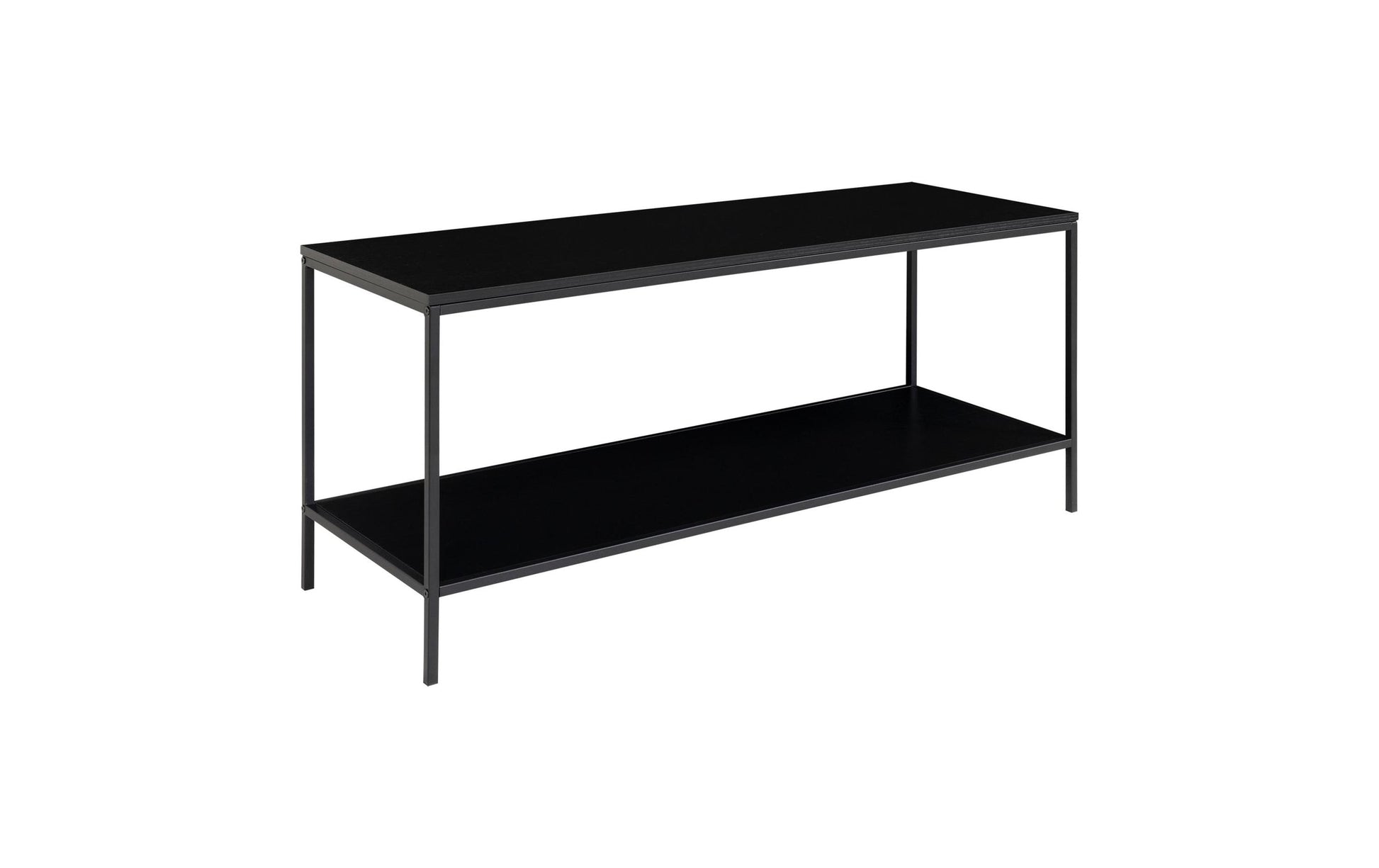 House Nordic TV-Möbel – schwarz, Stahl, 100 × 45 × 36 cm, mit 2 Regalen