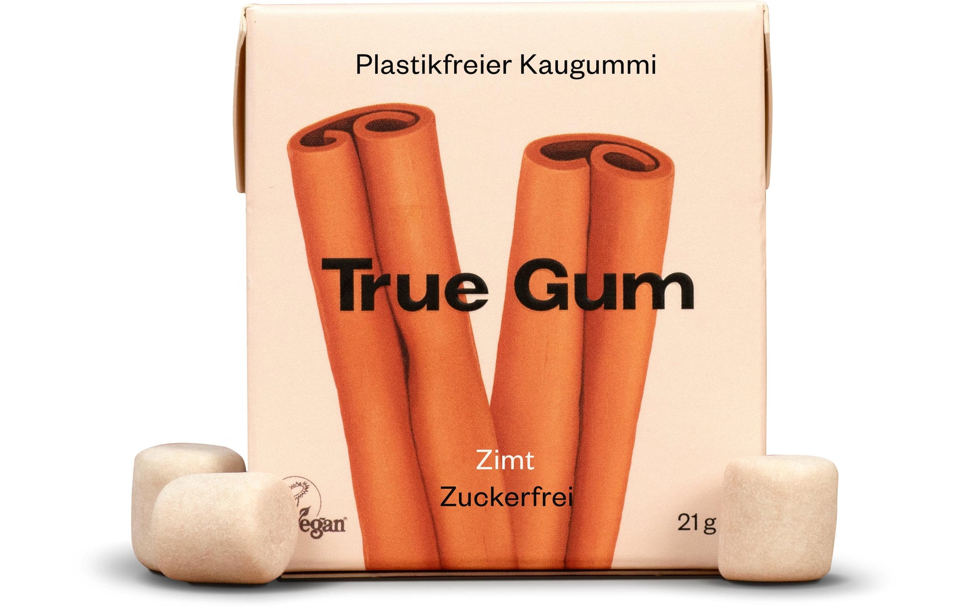 True Gum Kaugummi – Zimt, zuckerfrei – 21 g