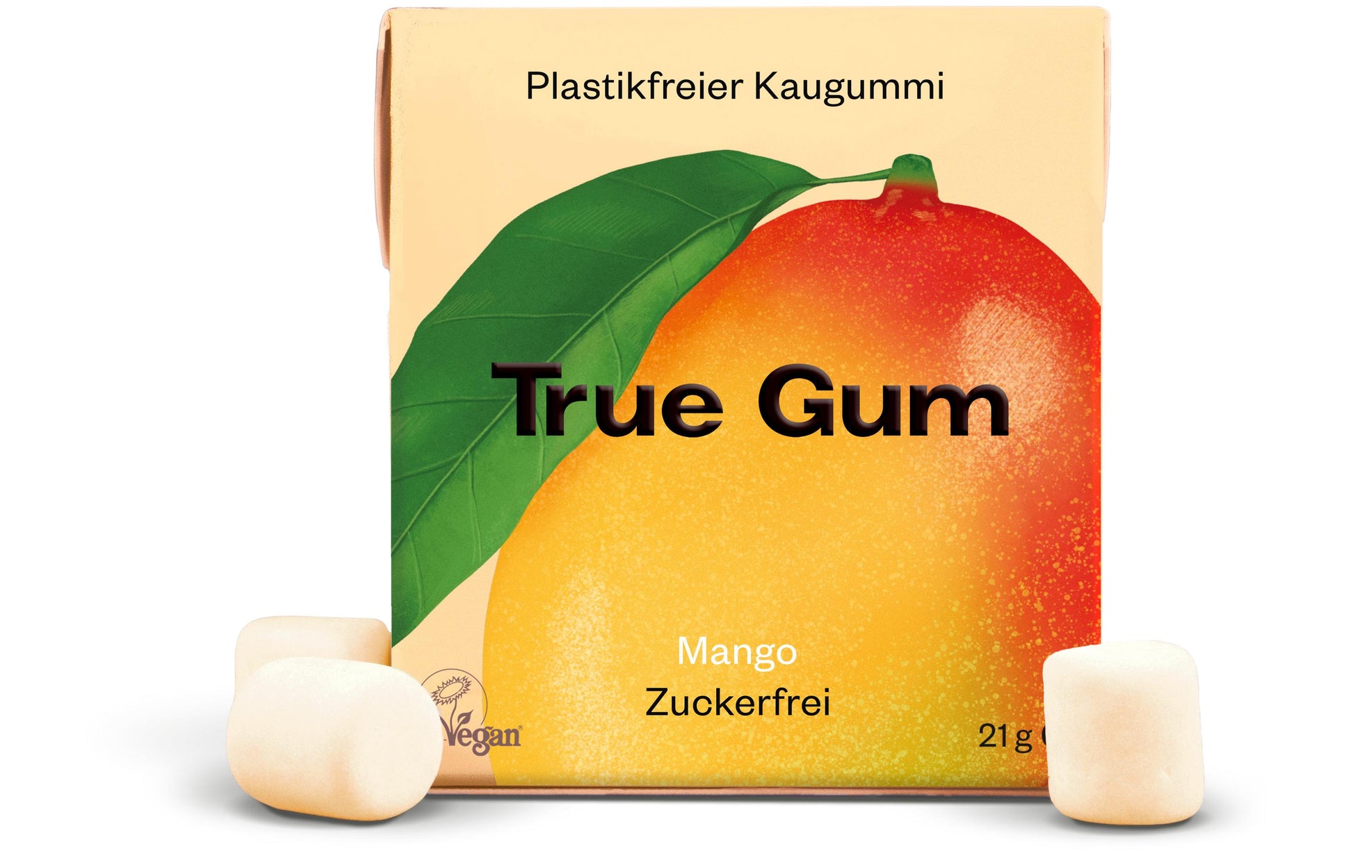 True gum Kaugummi – Mango, zuckerfrei – 21 g