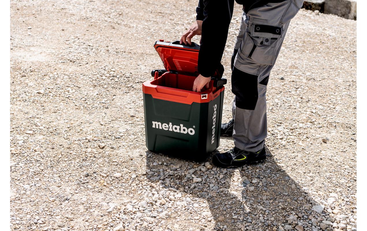 Metabo Akku-Kühlbox KB 18 BL – thermoelektrisch, 24 l, 230 V – grün