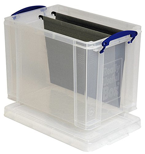 Really Useful Boxes Ordnungsbox – Kunststoff, transparent, 25,5 × 29 × 39,5 cm – 1er-Pack